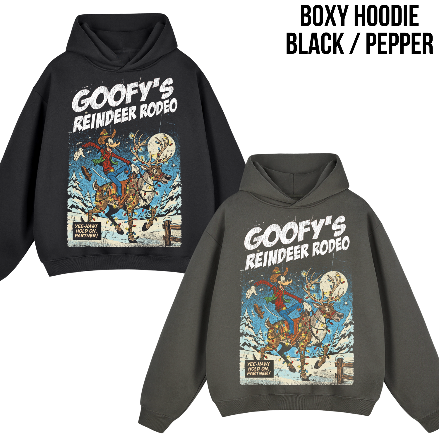 Goofy Reindeer Rodeo Shirt – Vintage Christmas Disney Graphic