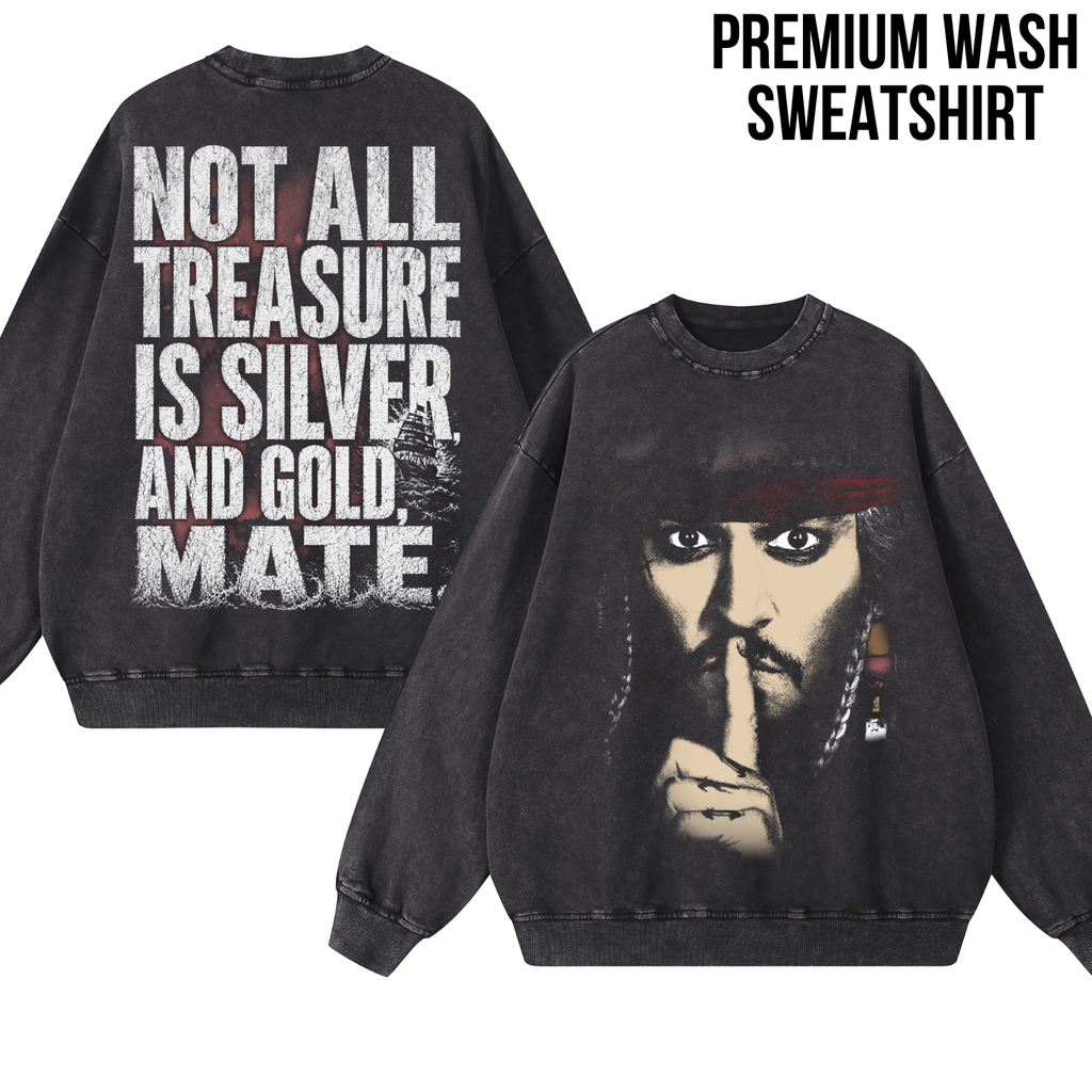 Jack Sparrow Shirt: Not All Treasure Is Silver and Gold Mate Tee, Pirates of the Caribbean Fan Gift, Jack Sparrow Graphic Shirt, Disney Pirates Shirt