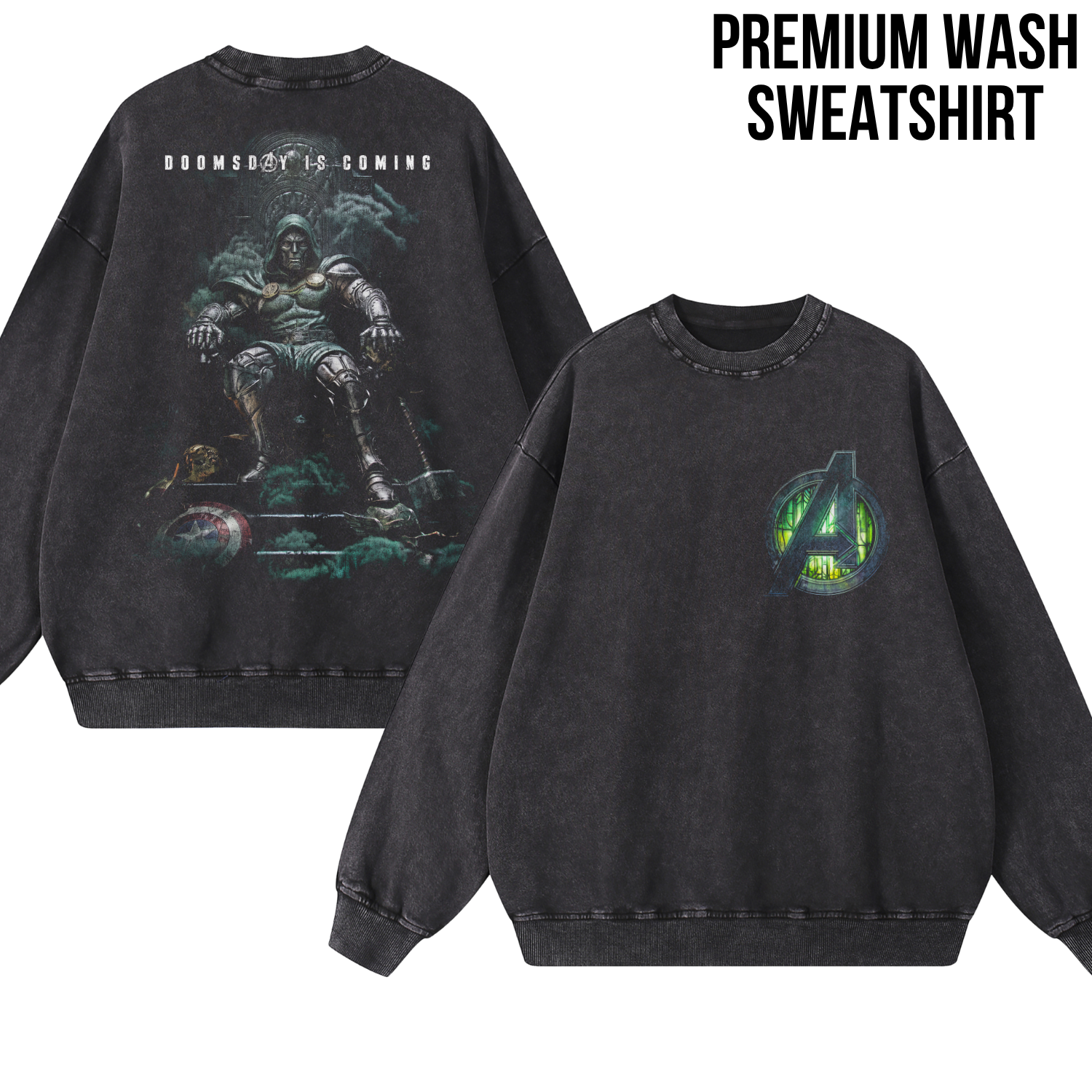Doctor Doom Shirt – Avengers Doomsday Is Coming Doctor Doom Thron Doppelseitiges T-Shirt, Doctor Doom Marvel Fan-Geschenk, Avengers Doomsday Grafik-Shirt, MCU Bösewicht Shirt