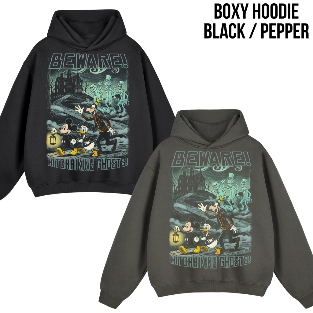 Haunted Mansion Shirt – Mickey, Donald & Goofy Hitchhiking Ghosts Vintage Tee