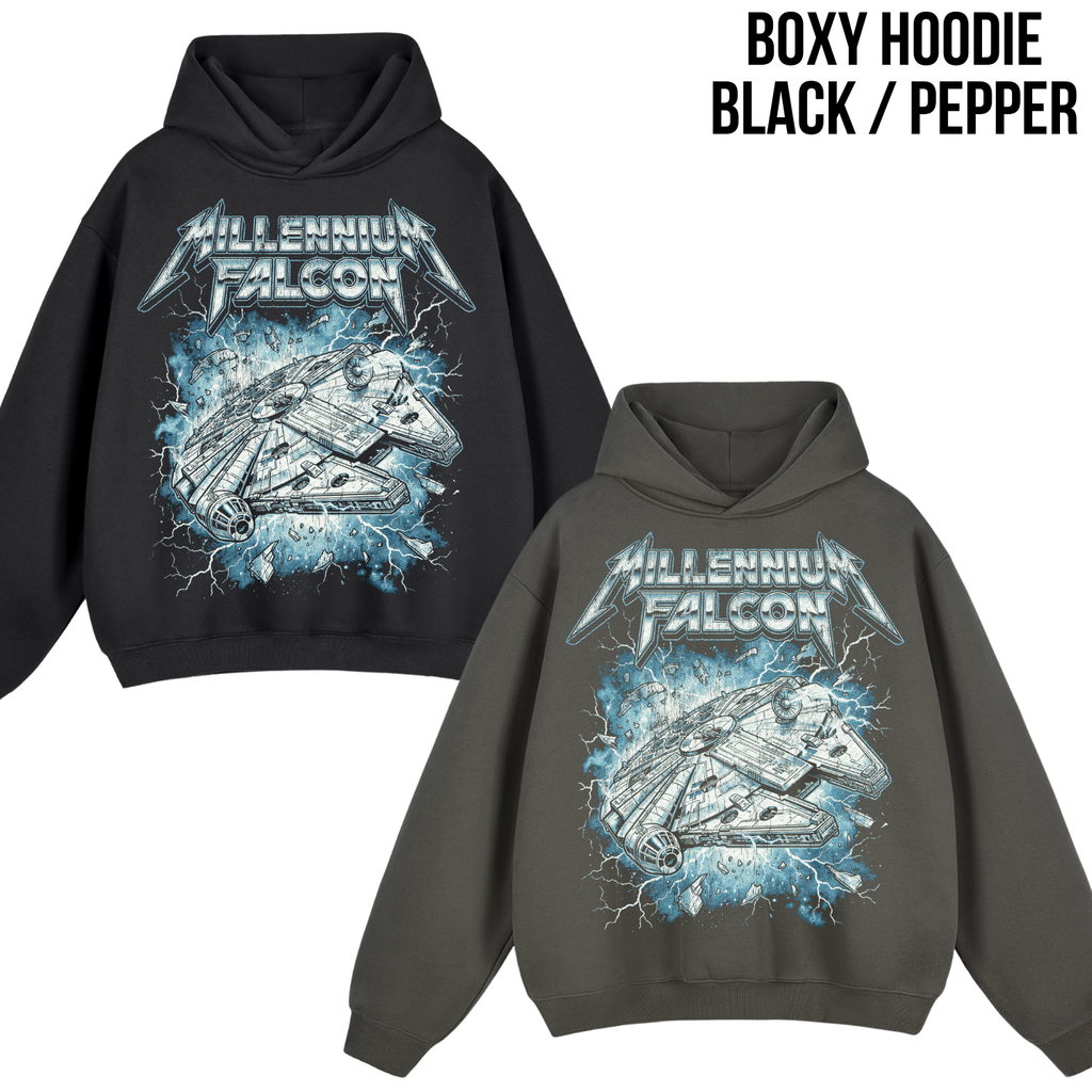 Millennium Falcon Heavy Metal Shirt — Star Wars Vintage Metal Band Tee