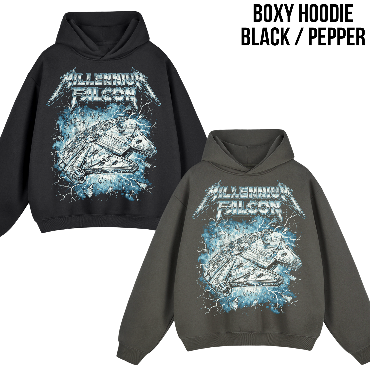 Millennium Falcon Heavy Metal Shirt — Star Wars Vintage Metal Band Tee