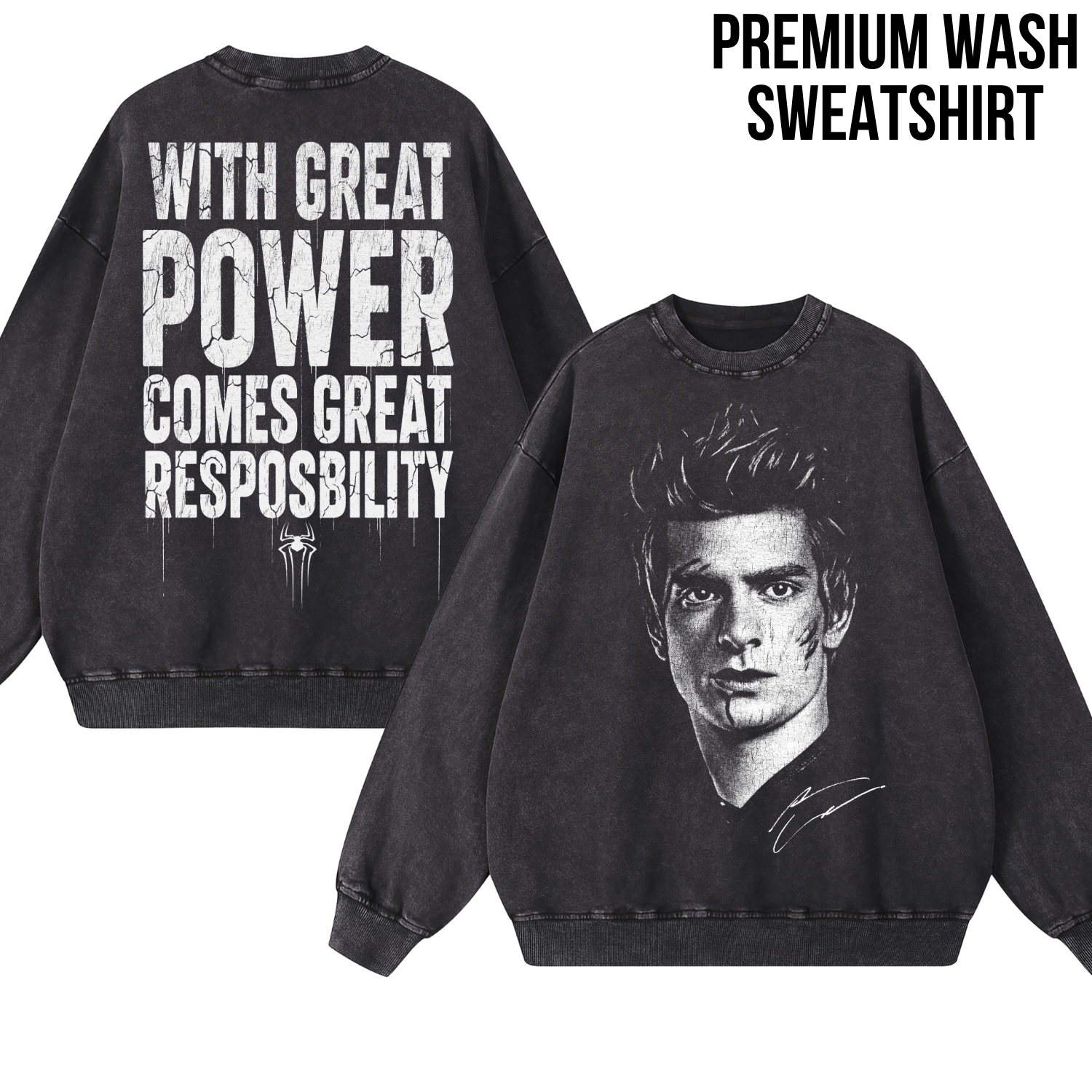 Andrew Garfield Spider-Man Shirt | With Great Power Comes Great Responsibility Tee