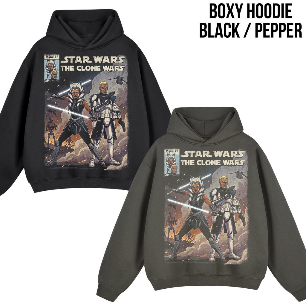 Star Wars the Clone Wars Shirt – Ahsoka Tano & Captain Rex Vintage Comic Tee