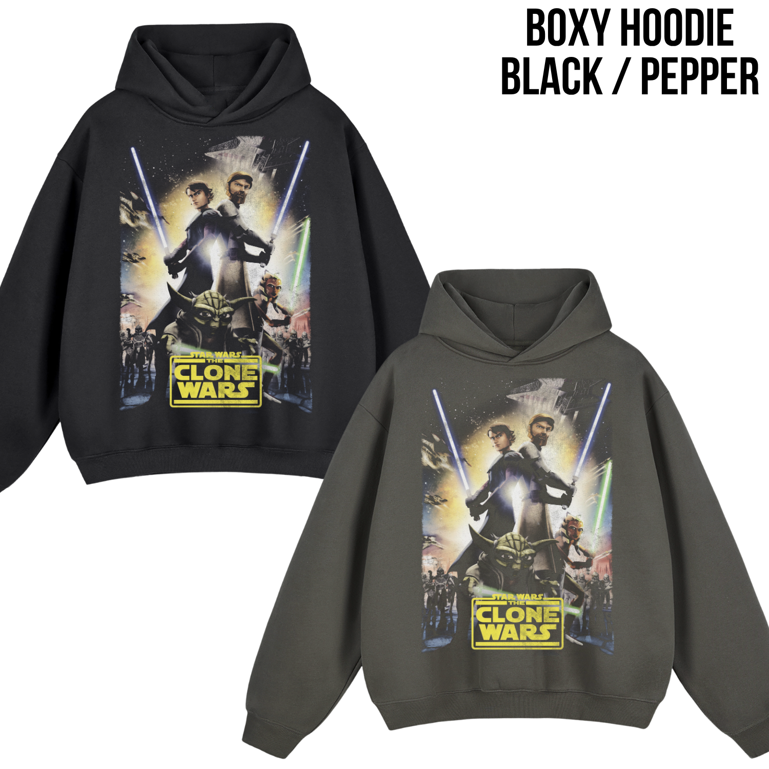 Star Wars The Clone Wars Shirt – Anakin Obi-Wan Ahsoka Yoda Graphic Tee