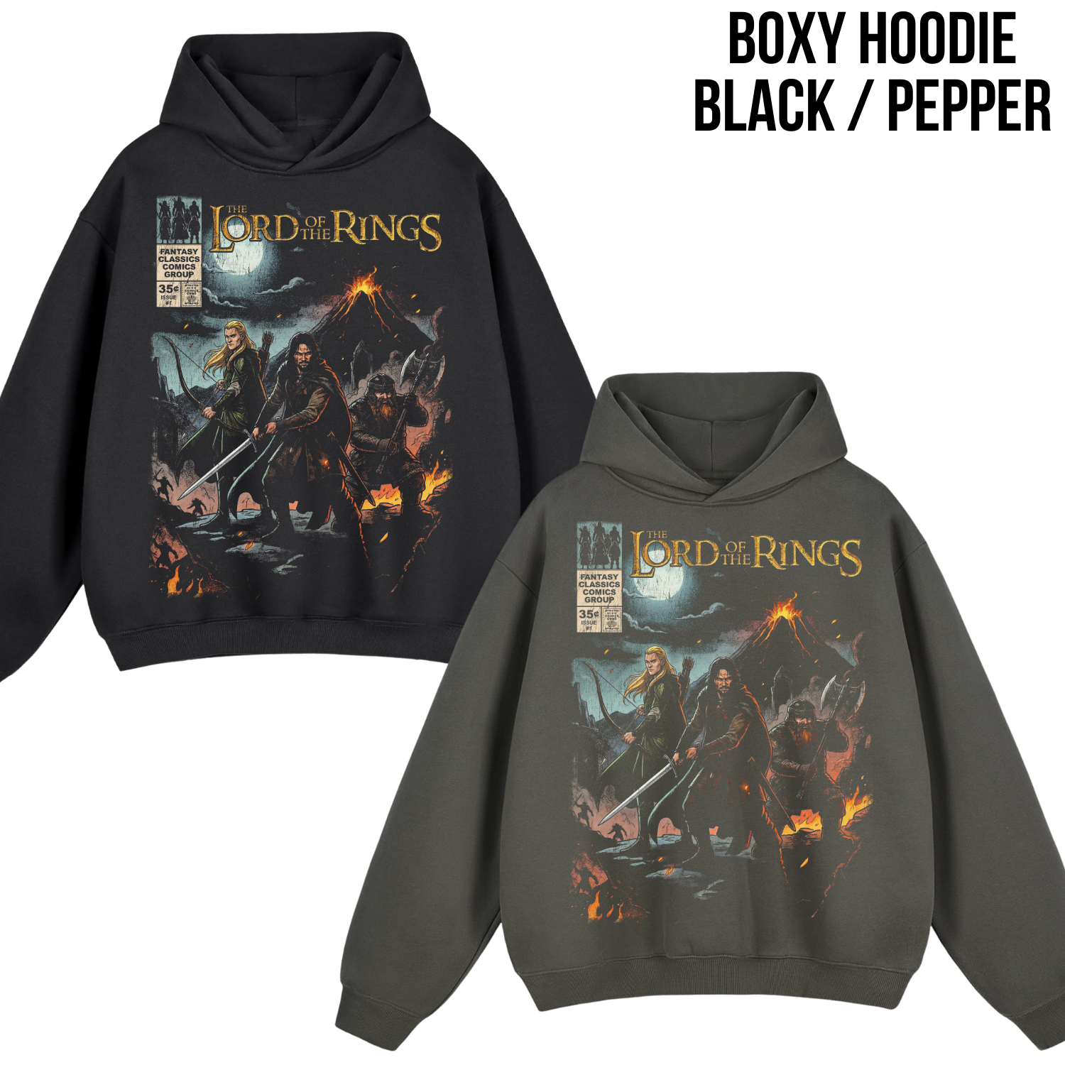 Lord of the Rings Comic Shirt – Aragorn, Legolas & Gimli Vintage Tee