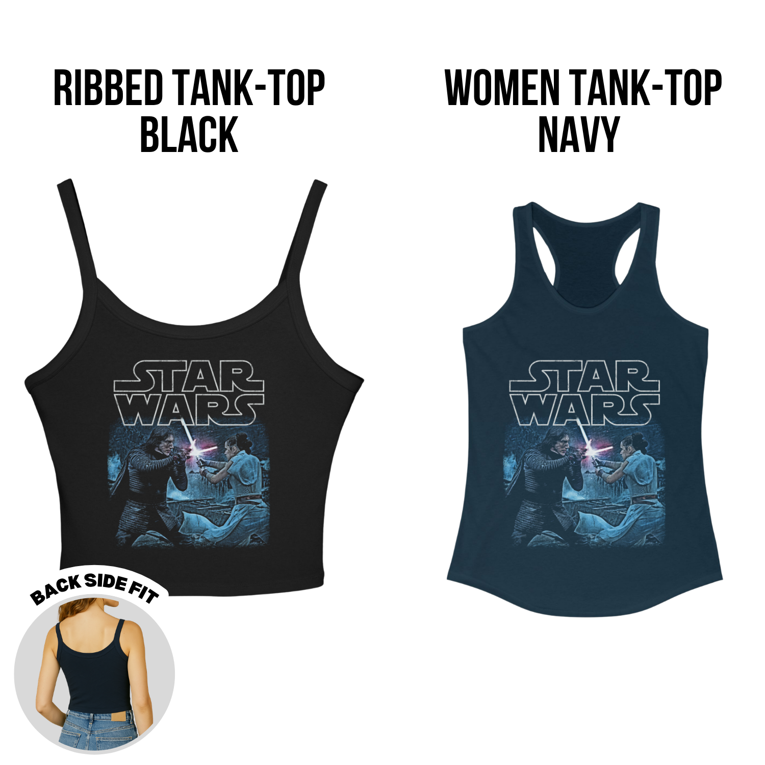Star Wars Rey and Kylo Ren Shirt – Rey vs Kylo Ren Lightsaber Duel Tee, Rise of Skywalker Shirt