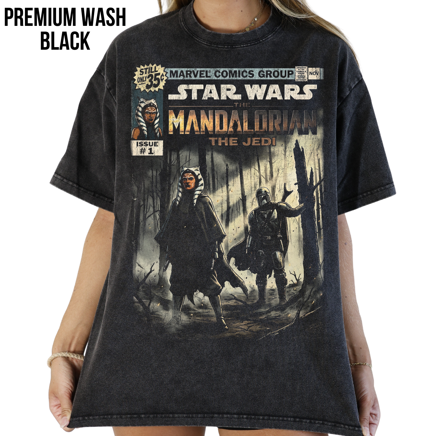 Star Wars Din Djarin and Ahsoka Shirt - "The Jedi" Mandalorian Shirt