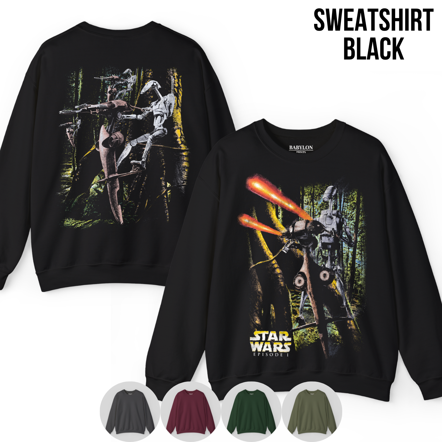 Star Wars Episode I Shirt – Star Wars The Phantom Menace Battle Droid STAP Double Sided Tee, Star Wars Fan Gift, Episode I Graphic Shirt, Star Wars Prequel Shirt