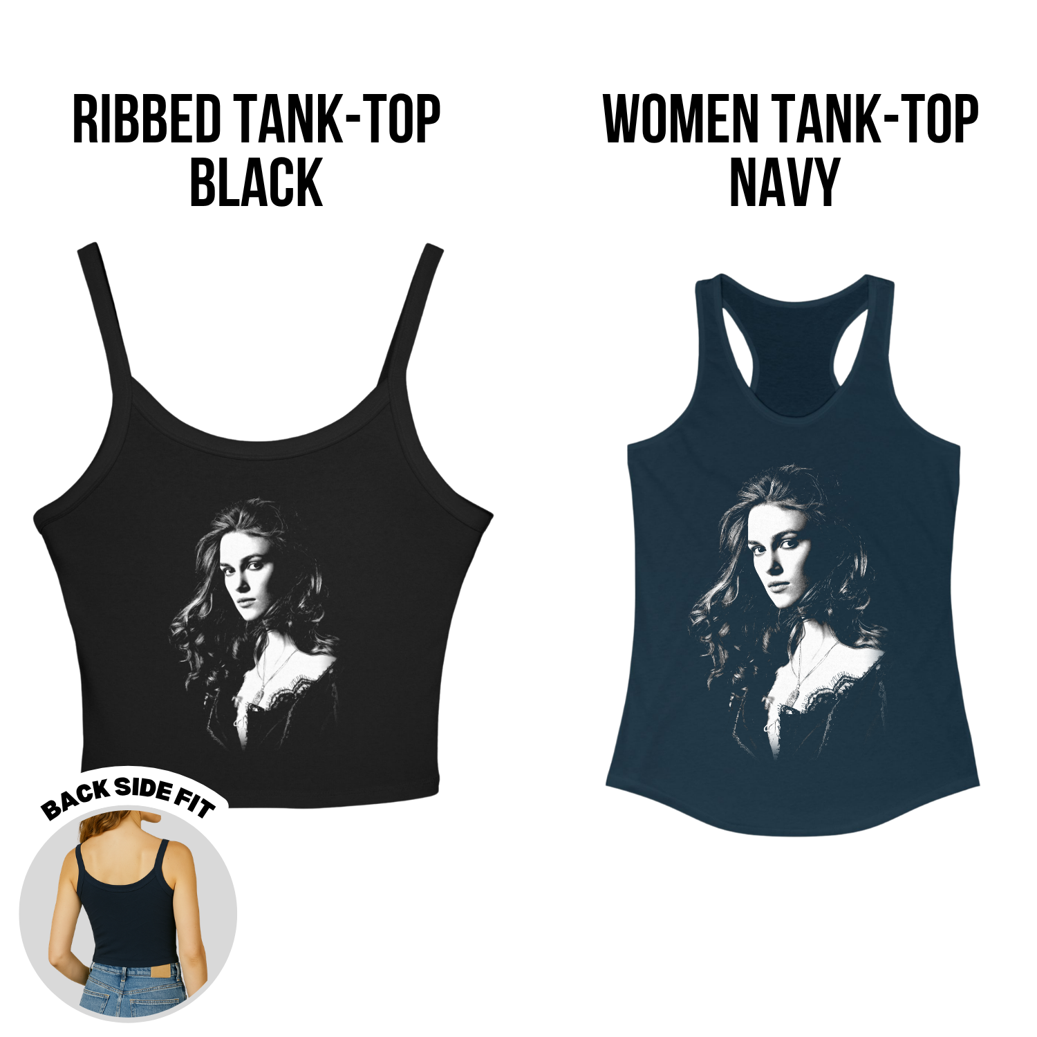 Elizabeth Swann Shirt – Fluch der Karibik Elizabeth Swann Portrait T-Shirt, Keira Knightley Piraten Fan Geschenk, Elizabeth Swann Grafik Shirt, Disney Piraten Shirt