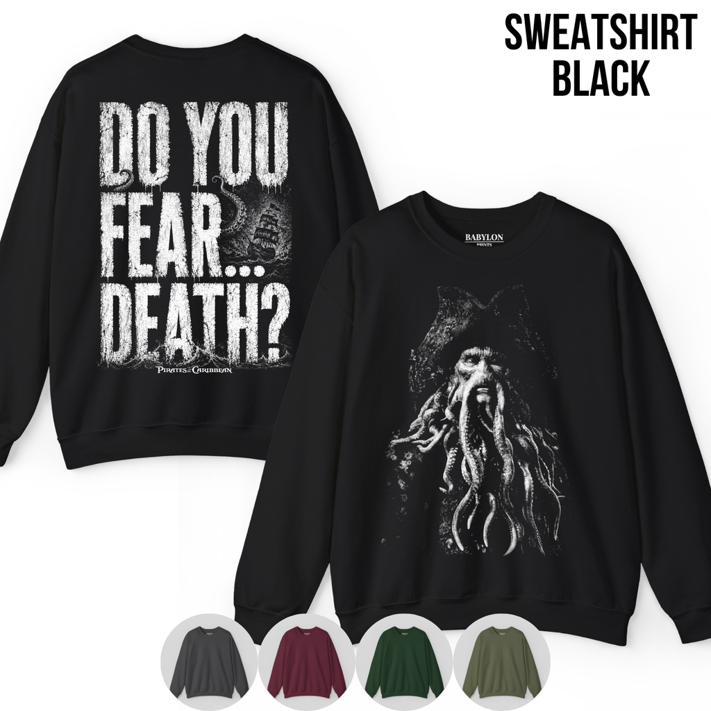 Davy Jones Shirt – Pirates of the Caribbean Davy Jones Do You Fear Death Double Sided Tee, Davy Jones Fan Gift, Pirates Villain Graphic Shirt, Disney Pirates Shirt