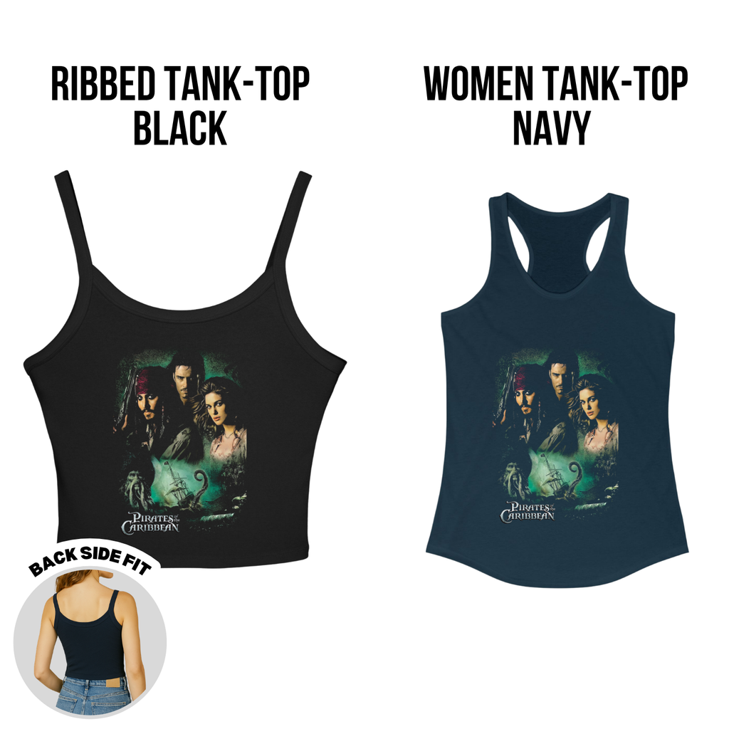 Pirates of the Caribbean Shirt – Jack Sparrow Will Turner Elizabeth Swann Cast Collage Tee, Pirates of the Caribbean Fan Gift, Disney Pirates Graphic Shirt, Dead Man's Chest Shirt