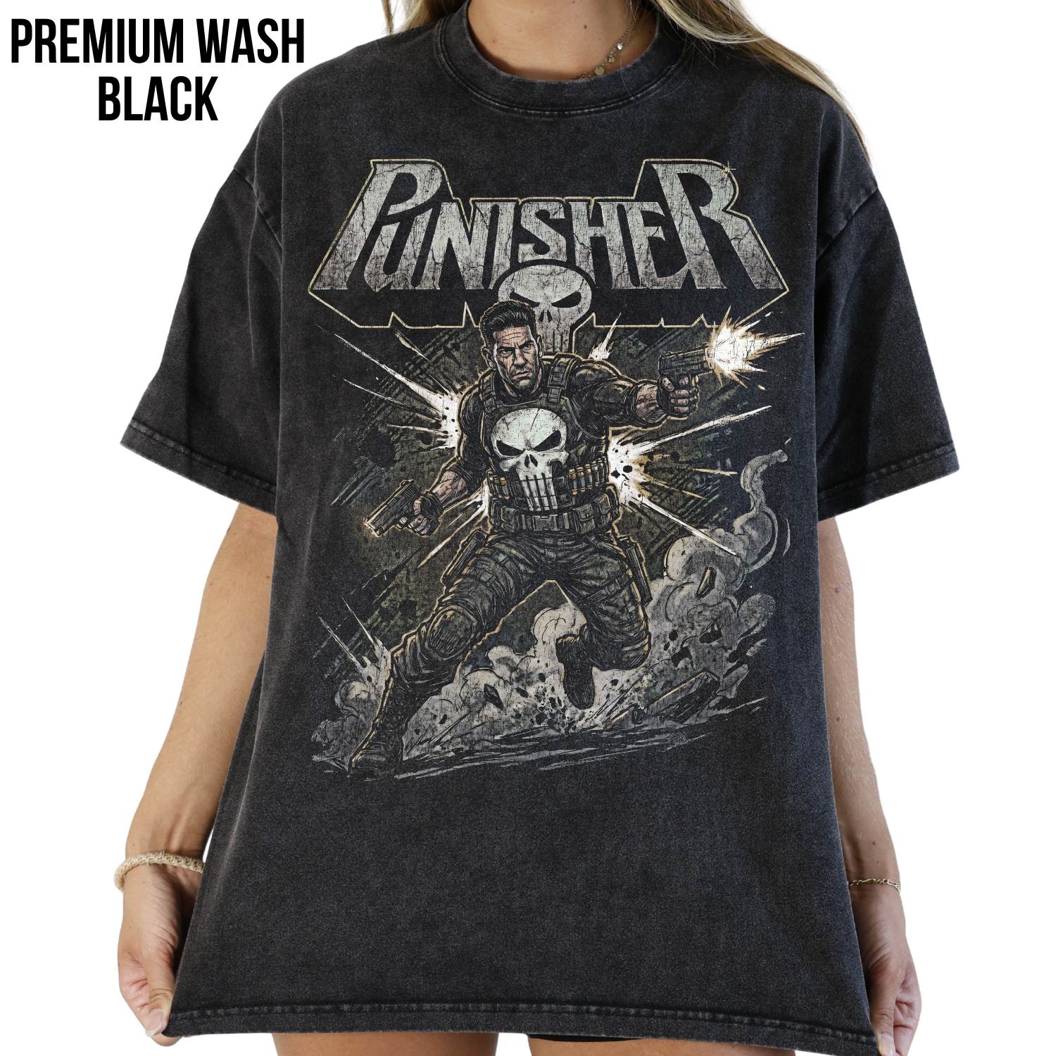 Vintage Punisher Shirt: Retro Marvel Comic Tee