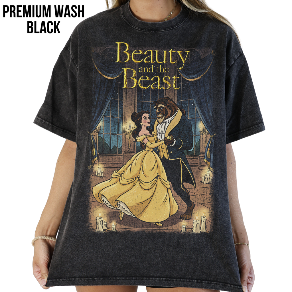 Beauty and the Beast Shirt: Vintage Belle & Beast Ballroom Tee