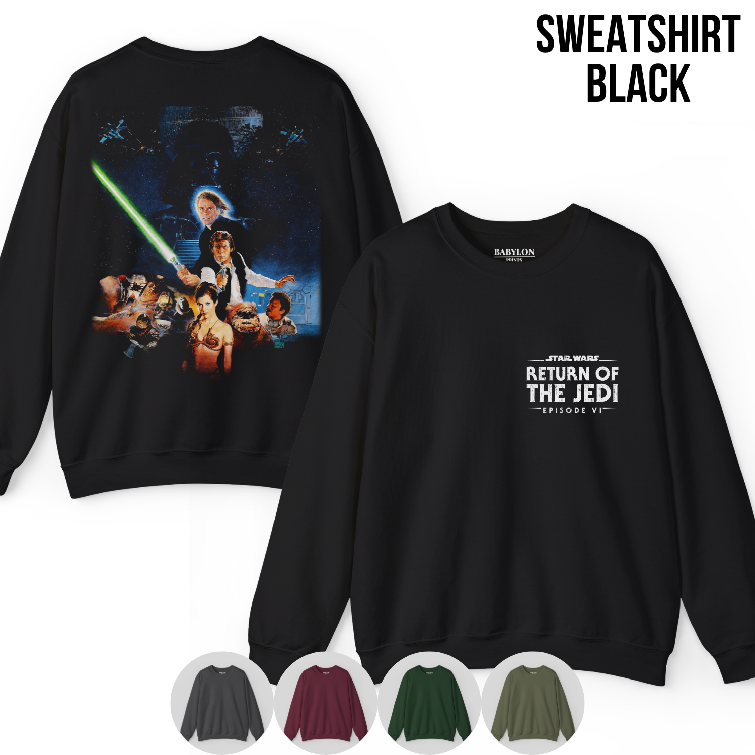 Star Wars Return Of The Jedi Shirt – Episode VI Movie Poster Double Sided Graphic Tee, Star Wars Fan Gift, Original Trilogy Shirt