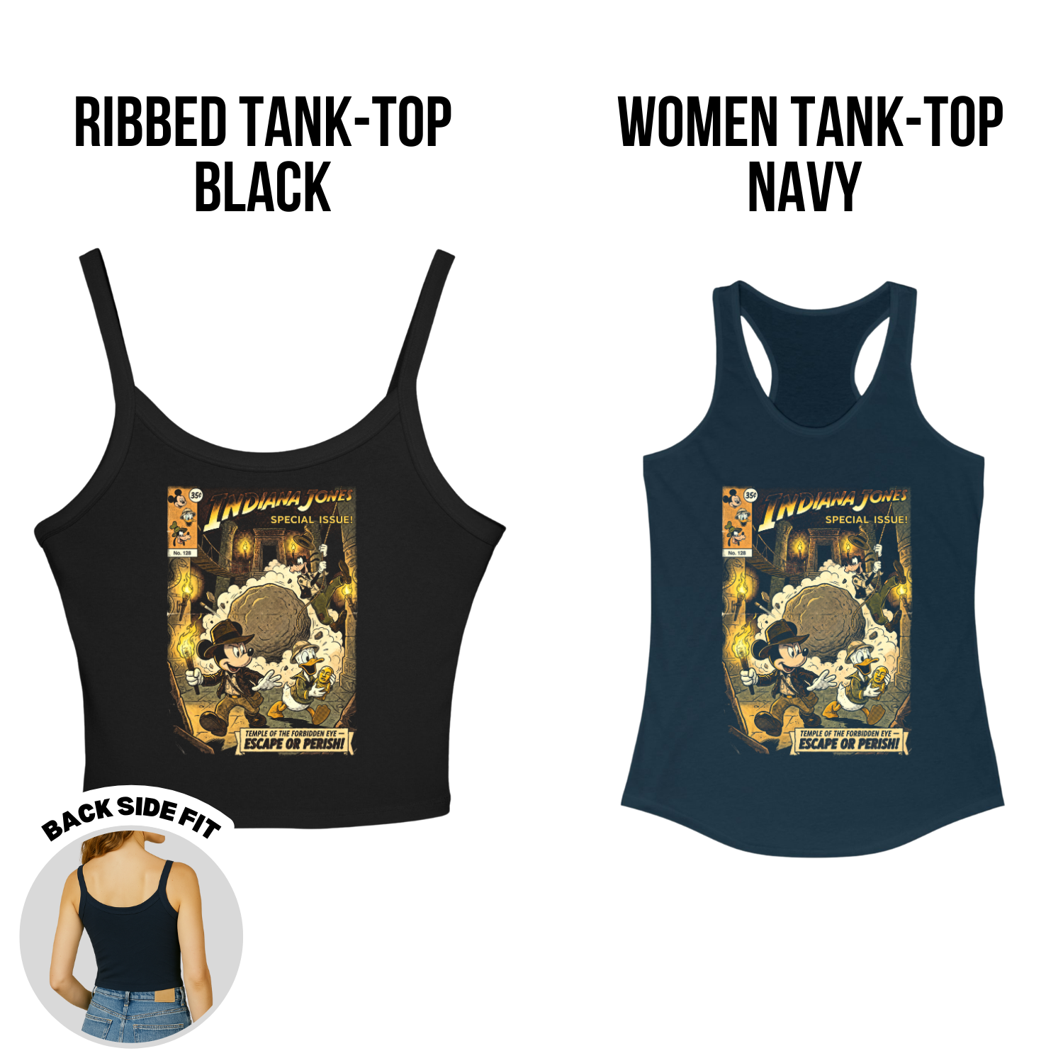 Indiana Jones Mickey Goofy Donald Shirt – Temple of the Forbidden Eye Adventure Tee