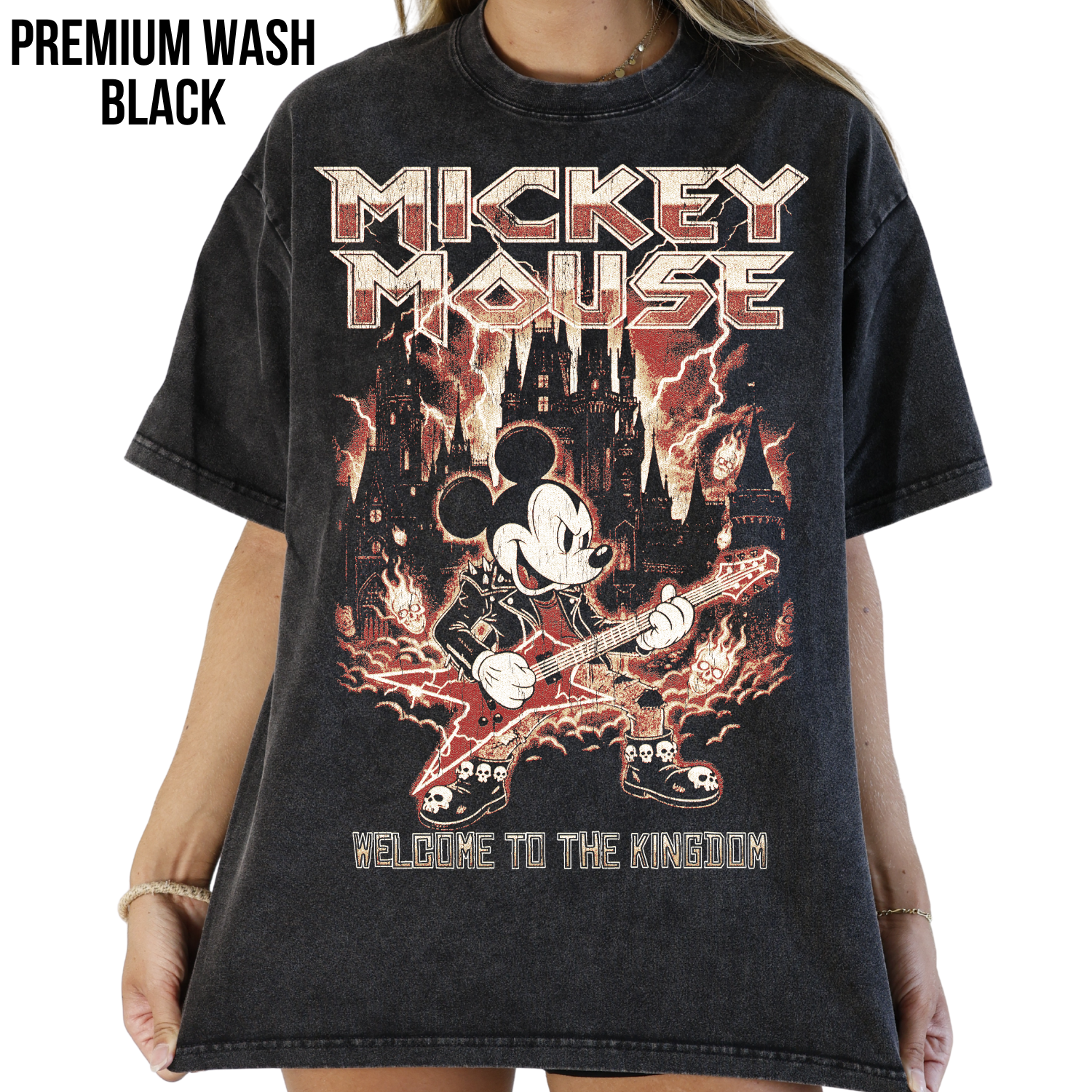 Disney Mickey Mouse Metal Shirt – Welcome To The Kingdom Tee
