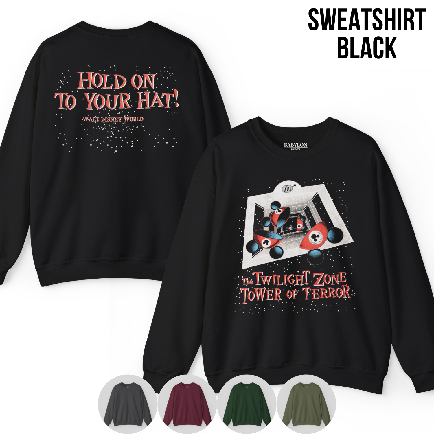 Vintage Tower of Terror Shirt – Twilight Zone Disney Ride Tee, Front Back Print Tee