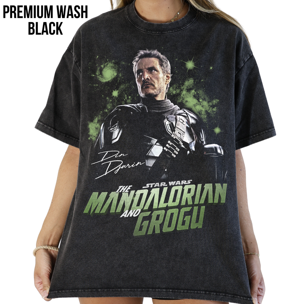 Mandalorian and Grogu Shirt: Din Djarin Pedro Pascal Star Wars Tee