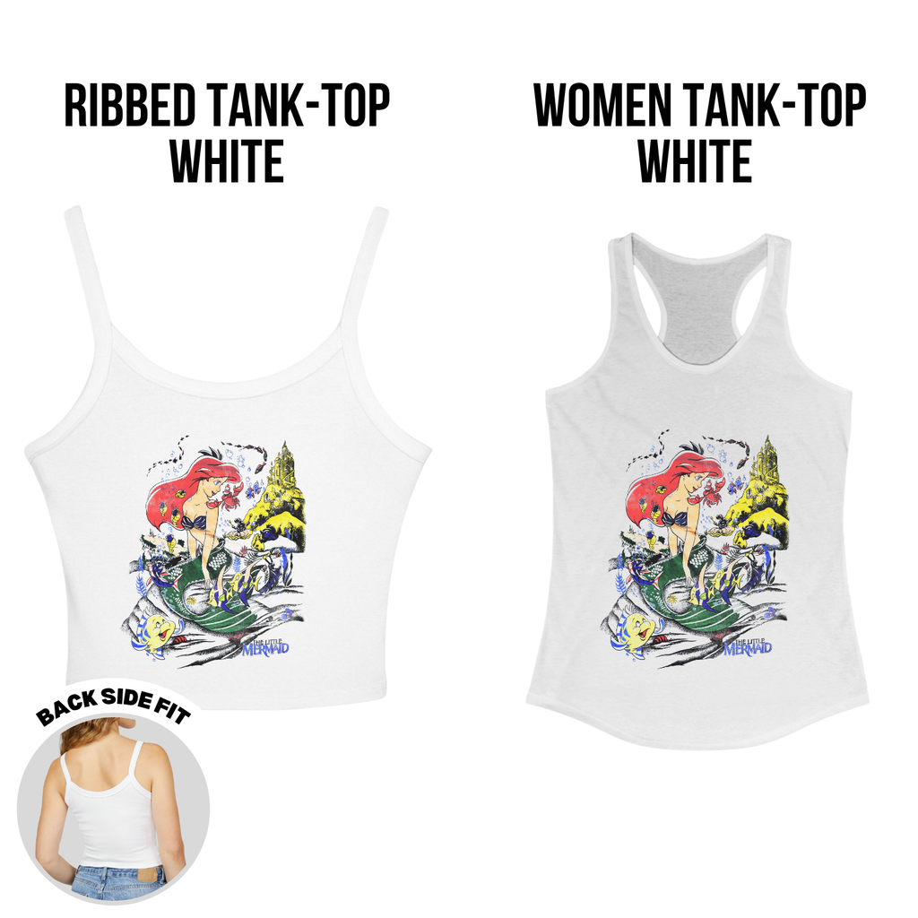 Little Mermaid Shirt – Disney The Little Mermaid Ariel Flounder Sebastian Vintage Graphic Tee, Ariel Disney Fan Gift, Little Mermaid Shirt, Disney Princess Shirt