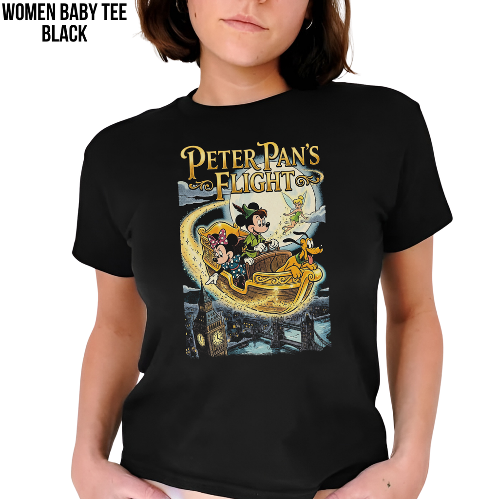 Vintage Peter Pan’s Flight Shirt – Disney Ride TeeMickey Minnie, Tinker Bell Shirt, Disneyland Trip Shirt, Magic Kingdom Ride Tee