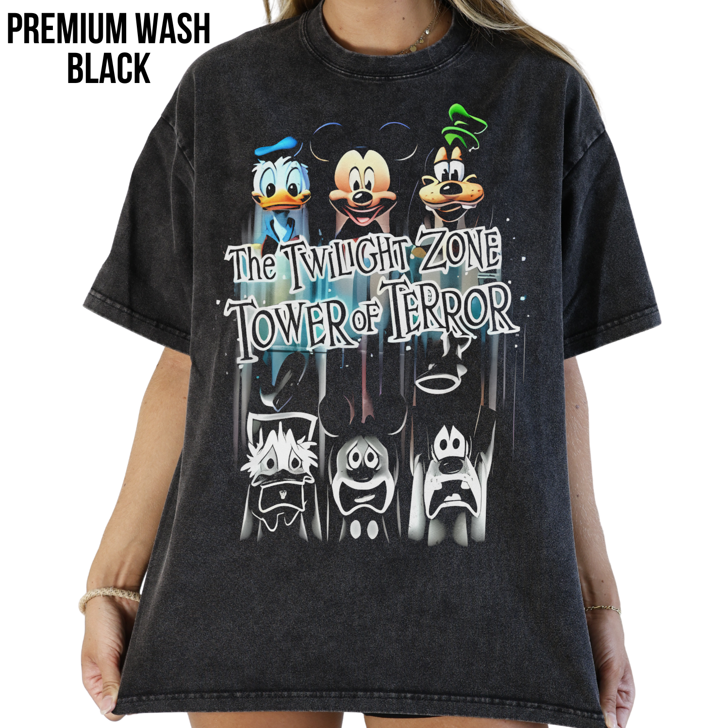 Vintage Tower of Terror Disney Shirt – Mickey Donald Goofy Ride Tee