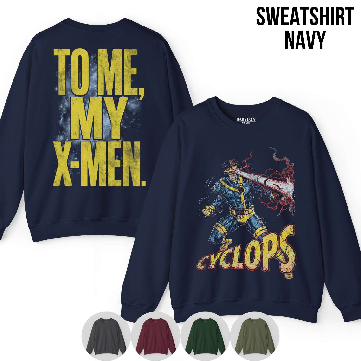 Cyclops X-Men Shirt – To Me My X-Men Cyclops Double Sided Tee, Cyclops Marvel Fan Geschenk, X-Men Comic Grafik Shirt, Marvel Mutant Tee