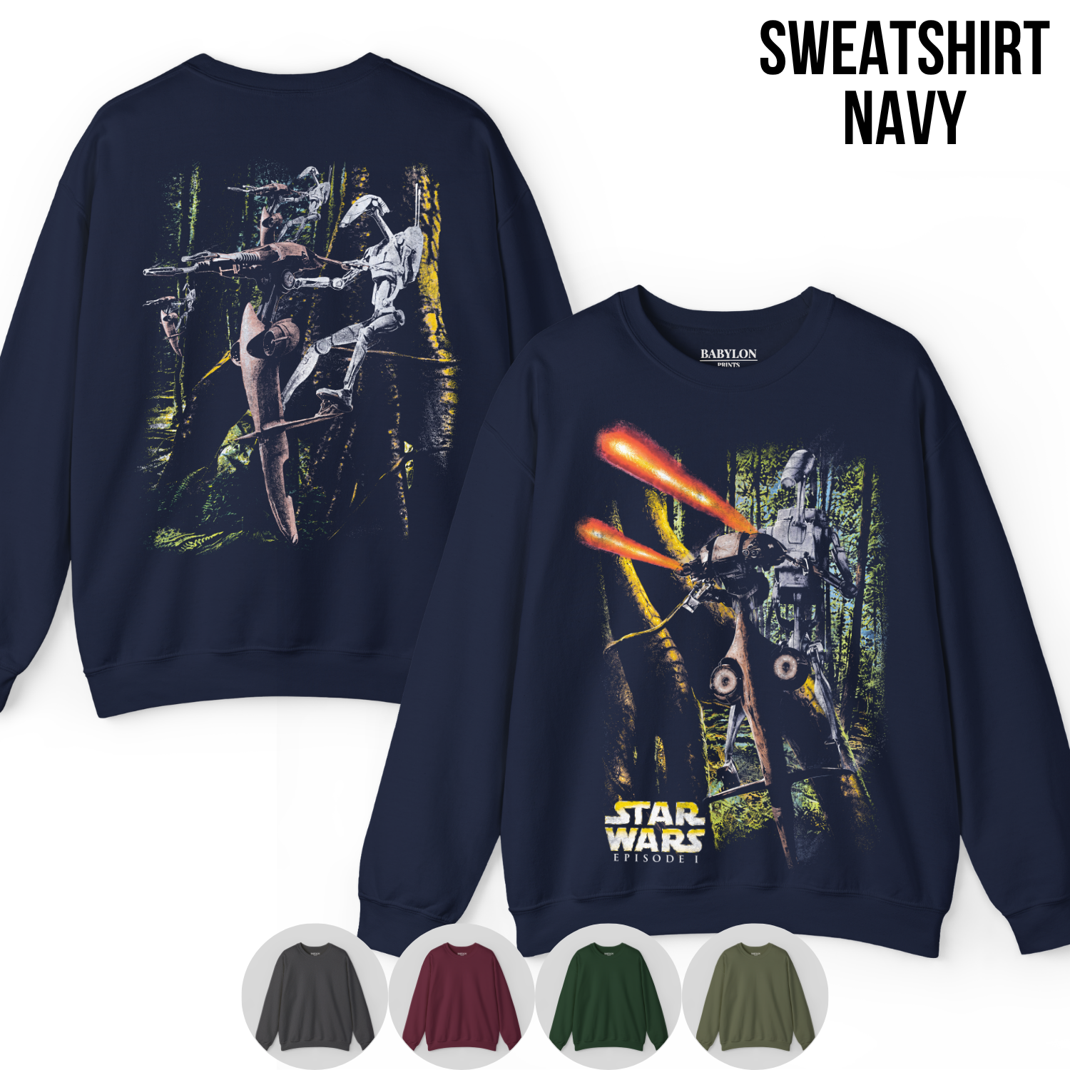 Star Wars Episode I Shirt – Star Wars The Phantom Menace Battle Droid STAP Double Sided Tee, Star Wars Fan Gift, Episode I Graphic Shirt, Star Wars Prequel Shirt