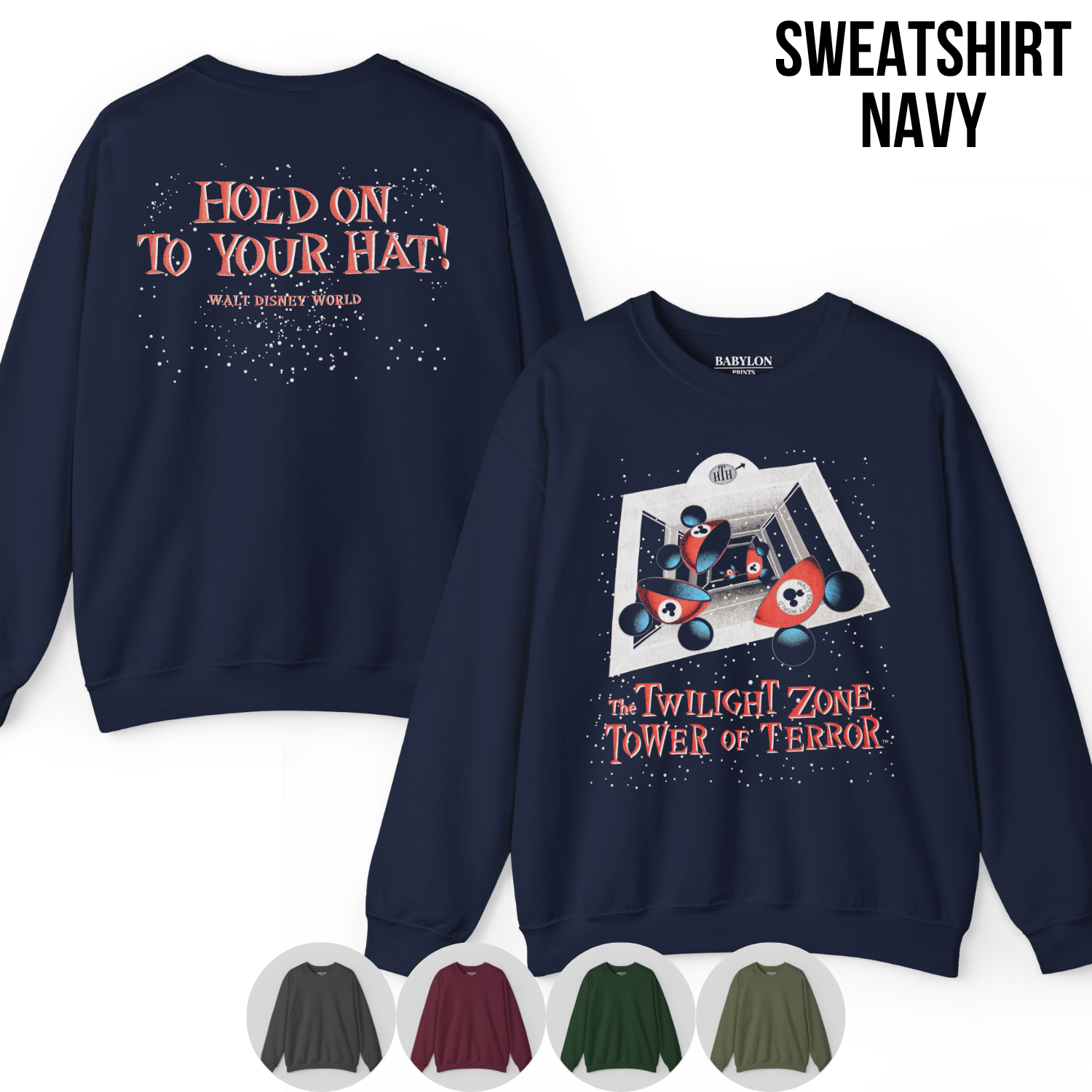 Vintage Tower of Terror Shirt – Twilight Zone Disney Ride Tee, Front Back Print Tee