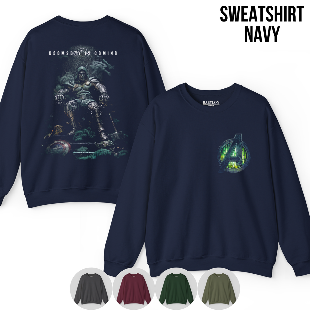 Doctor Doom Shirt – Avengers Doomsday Is Coming Doctor Doom Thron Doppelseitiges T-Shirt, Doctor Doom Marvel Fan-Geschenk, Avengers Doomsday Grafik-Shirt, MCU Bösewicht Shirt