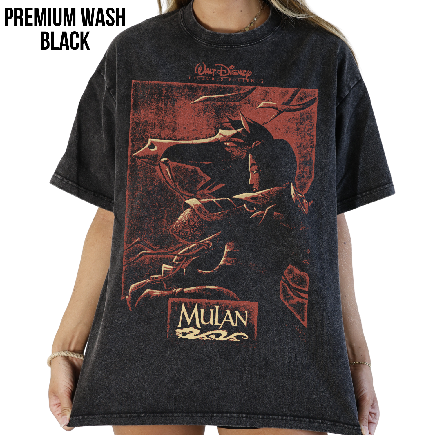 Mulan Shirt Vintage Disney Tee - Disney Princess Mulan Graphic T-Shirt