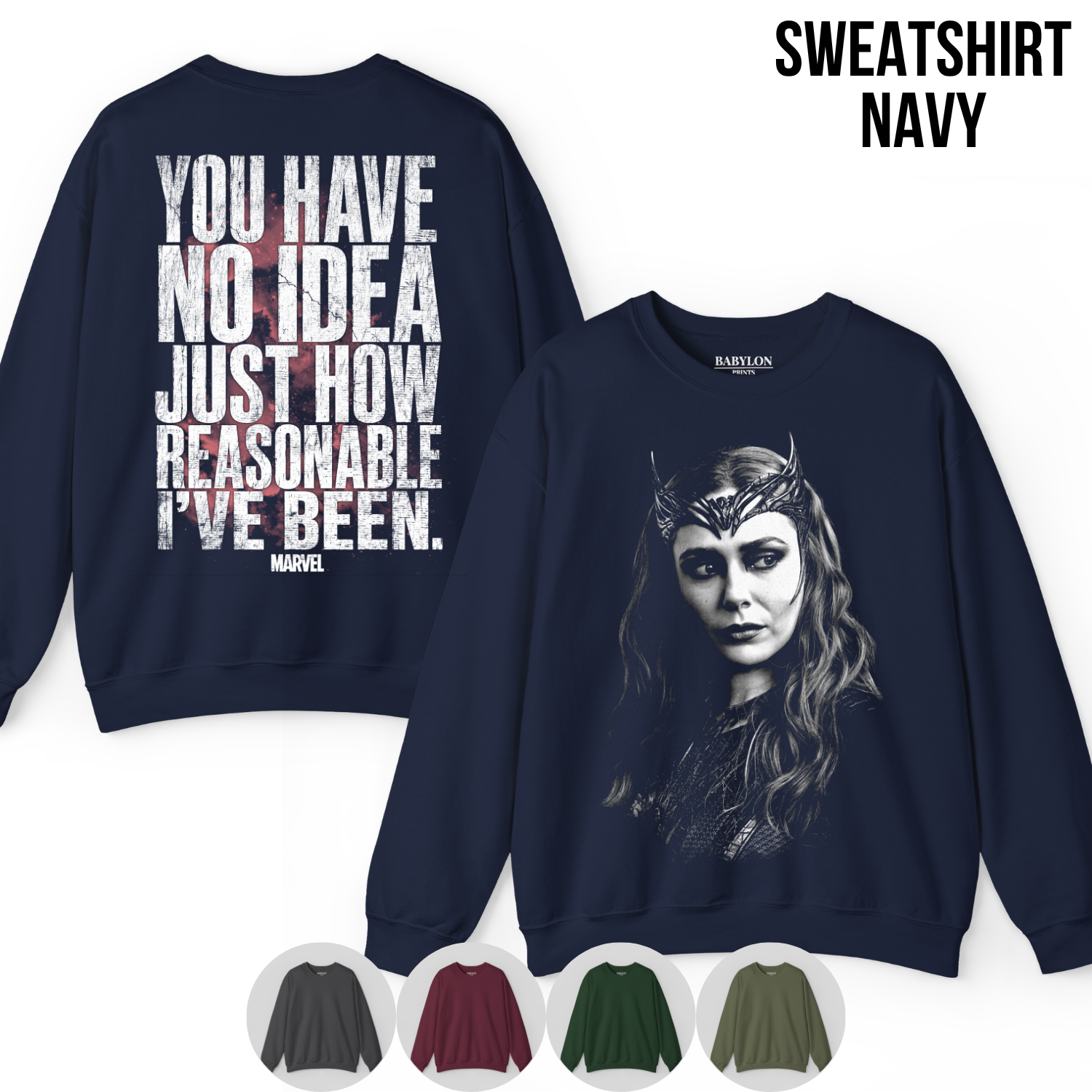 Scarlet Witch Shirt – Wanda Maximoff You Have No Idea Just How Reasonable I've Been Tee, Scarlet Witch Marvel Fan Gift, WandaVision Graphic Shirt, Marvel Villain Shirt