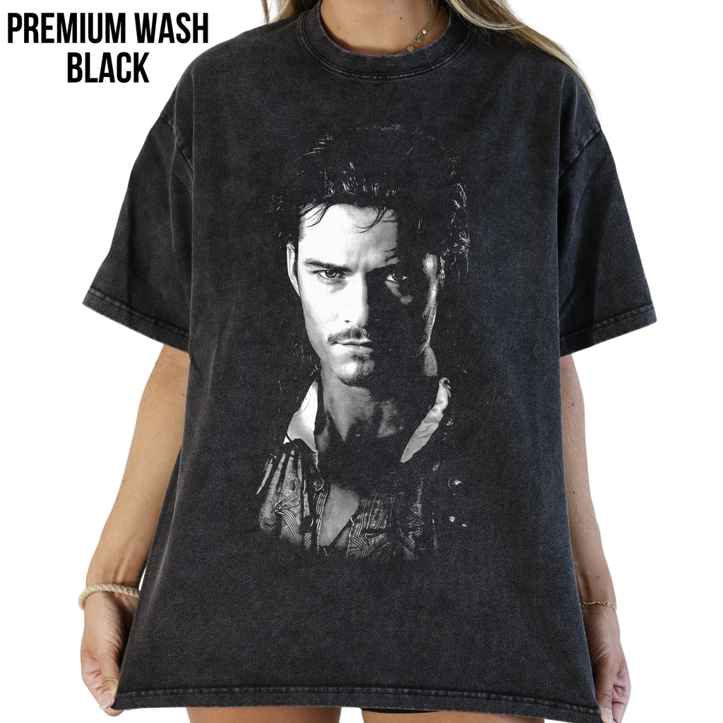 Pirates of the Caribbean Will Turner Shirt – Orlando Bloom Will Turner Portrait Tee, Pirates of the Caribbean Fan Gift, Will Turner Graphic Shirt, Disney Pirates Shirt