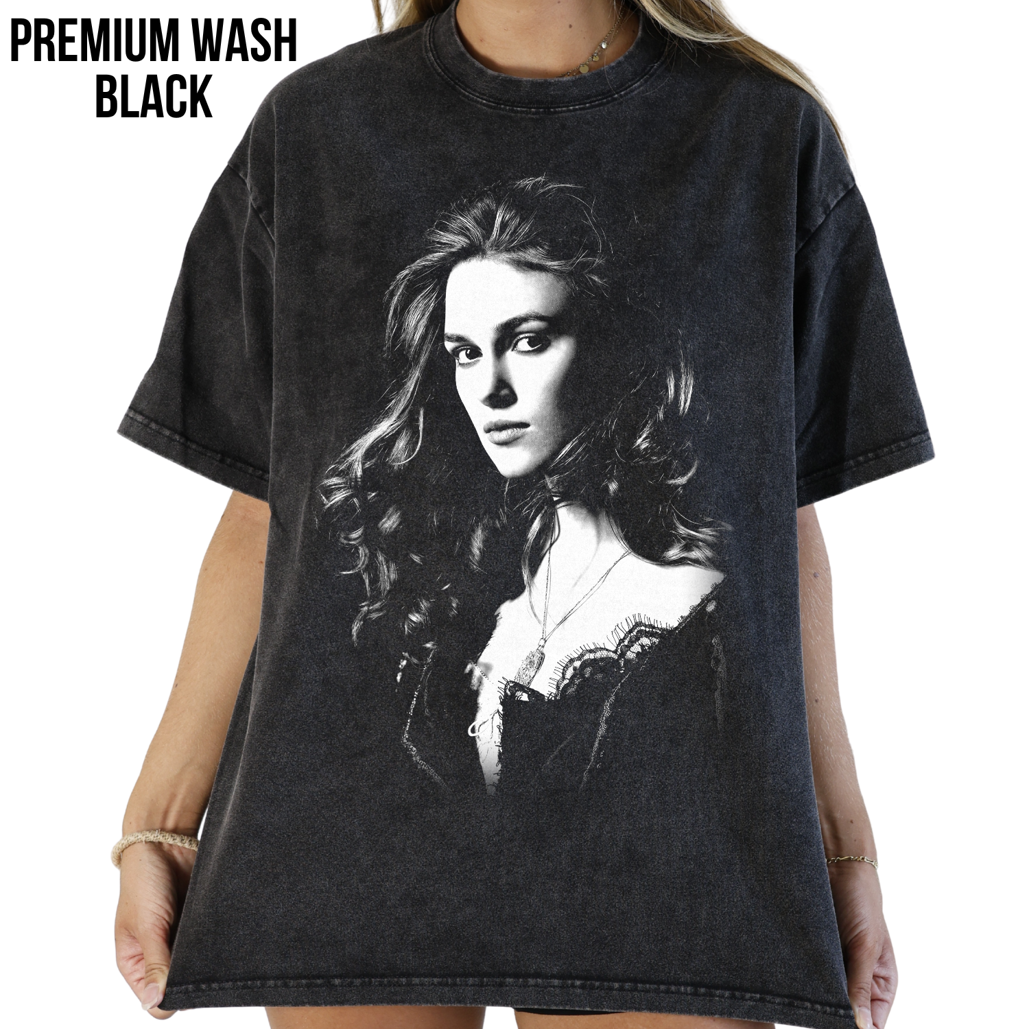 Elizabeth Swann Shirt – Fluch der Karibik Elizabeth Swann Portrait T-Shirt, Keira Knightley Piraten Fan Geschenk, Elizabeth Swann Grafik Shirt, Disney Piraten Shirt