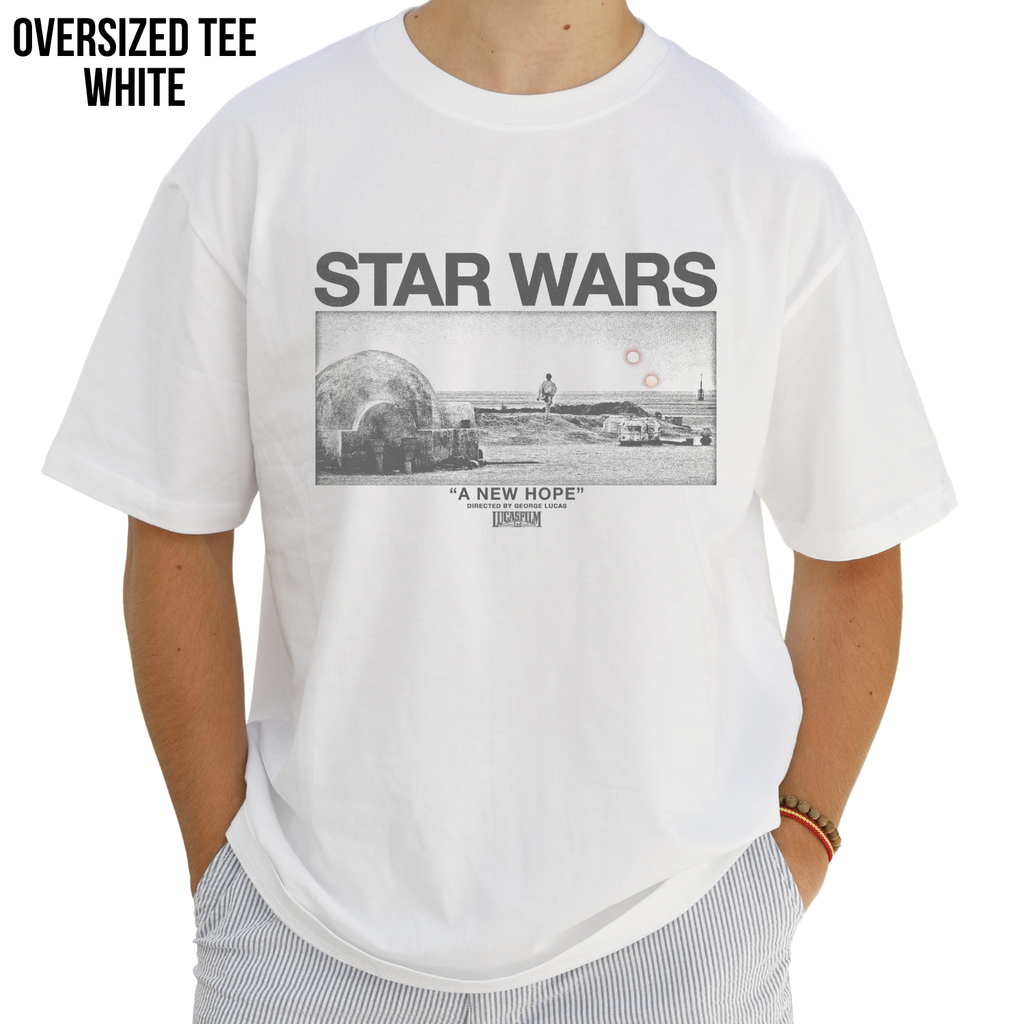 Star Wars A New Hope Shirt – Luke Skywalker Tatooine Twin Suns Tee