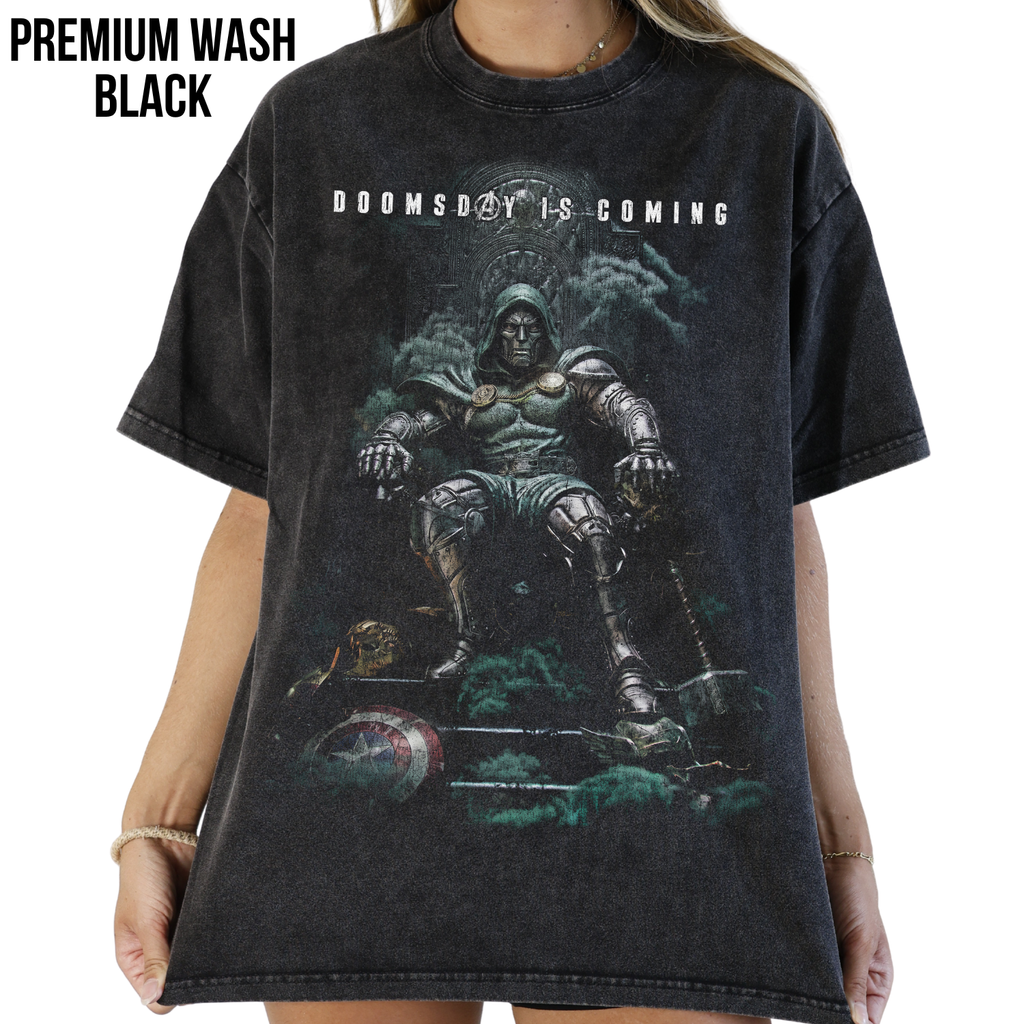 Doctor Doom Shirt – Doomsday Is Coming Doctor Doom Throne Tee, Avengers Doomsday Fan Gift, Doctor Doom Marvel Graphic Shirt, MCU Villain Shirt 2026
