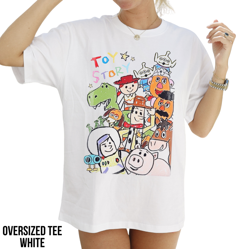 Toy Story Sketch Shirt – Hand Drawn Pixar Characters Tee, Cute Toy Story Shirt