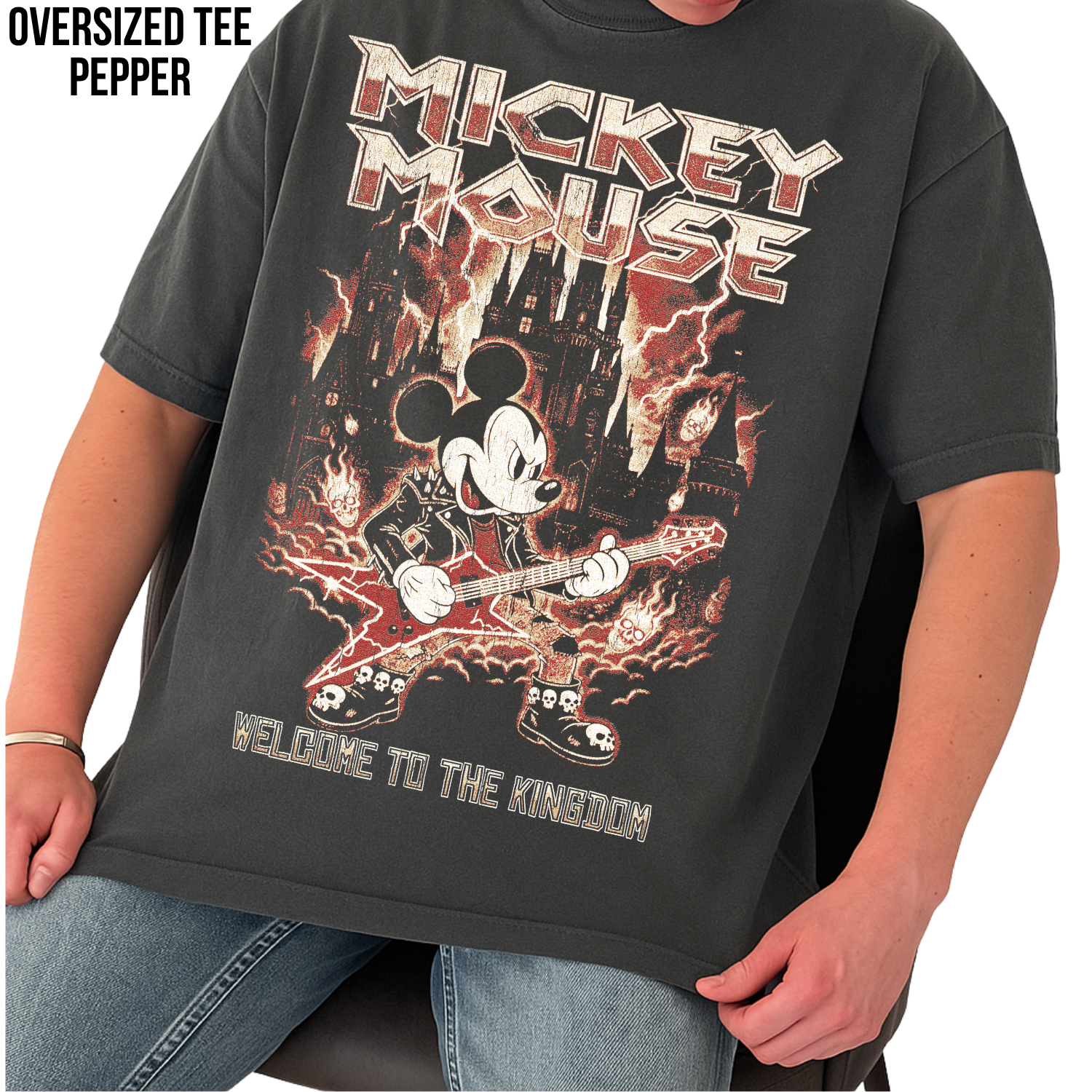 Disney Mickey Mouse Metal Shirt – Welcome To The Kingdom Tee