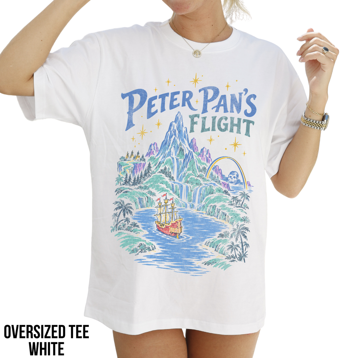 Peter Pan's Flight Shirt – Disney Peter Pan's Flight Neverland Vintage Graphic Shirt, Pirate Ship Ride Tee, Disney Parks Fan Gift, Disneyland Attraction Merch