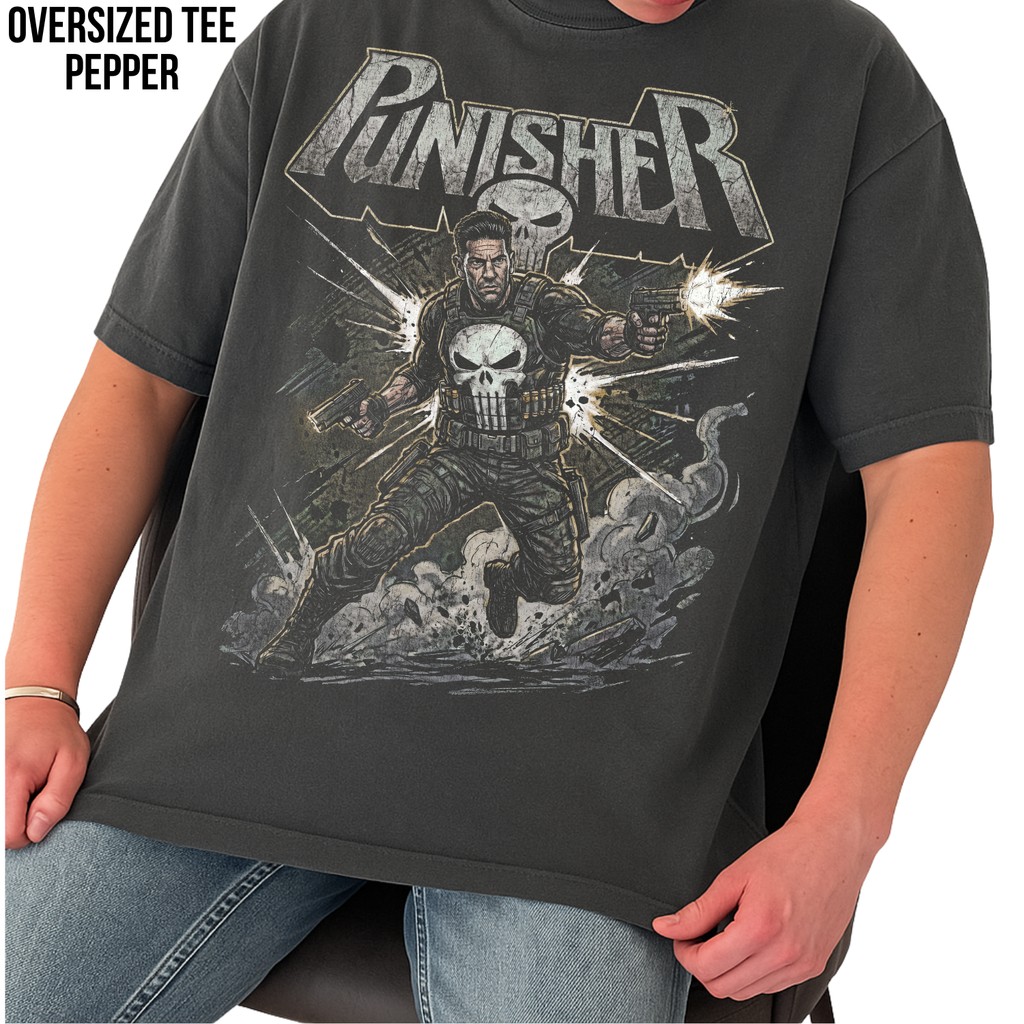 Vintage Punisher Shirt: Retro Marvel Comic Tee