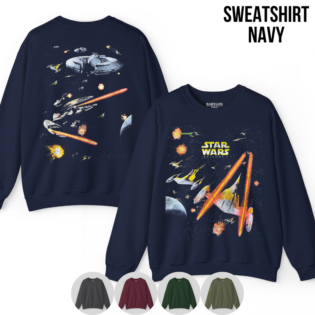 Star Wars Episode I Shirt – Star Wars The Phantom Menace Naboo Space Battle Double Sided Tee, Star Wars Fan Gift, Episode I Graphic Shirt, Star Wars Prequel Shirt