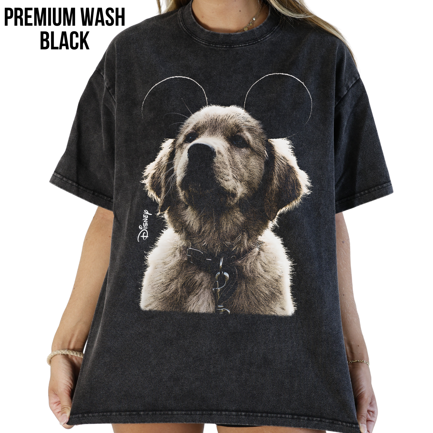 Disney Dog Mickey Ears Shirt - Golden Retriever Puppy Shirt