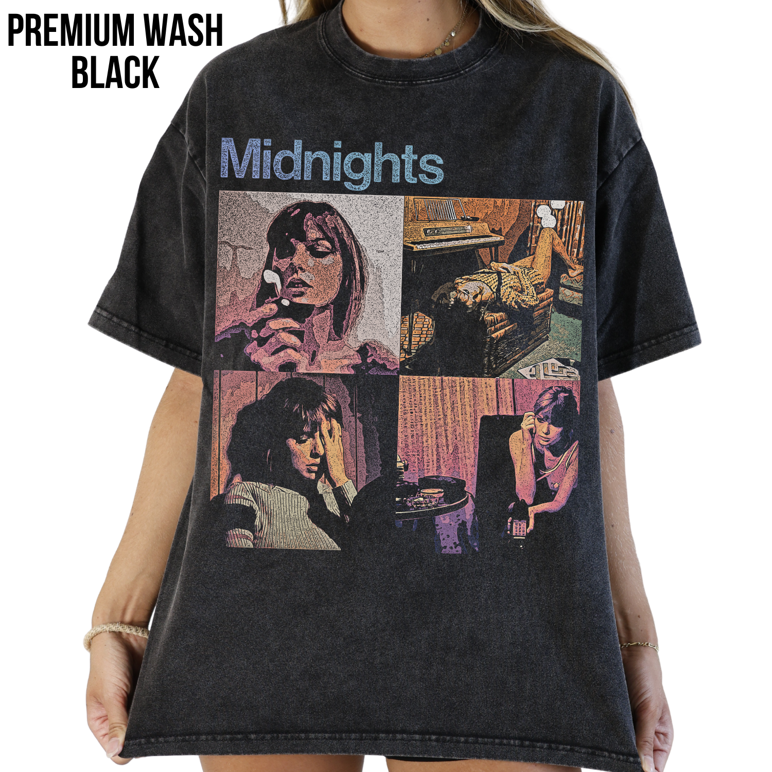 Taylor Swift Midnights Shirt – Vintage Bootleg Midnights Album Graphic Shirt, Swiftie Fan Gift, Taylor Swift Merch, Retro Midnights Shirt