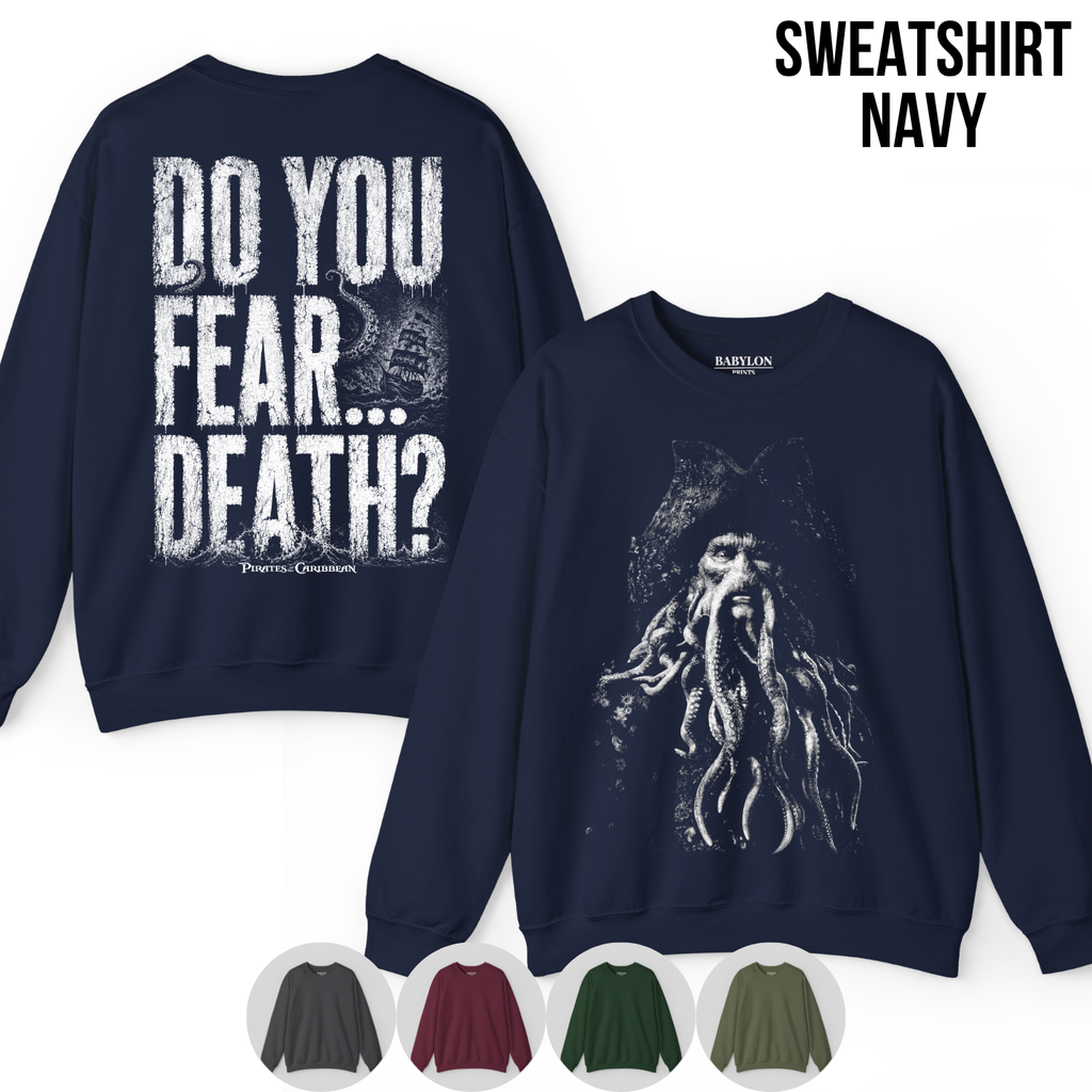 Davy Jones Shirt – Pirates of the Caribbean Davy Jones Do You Fear Death Double Sided Tee, Davy Jones Fan Gift, Pirates Villain Graphic Shirt, Disney Pirates Shirt