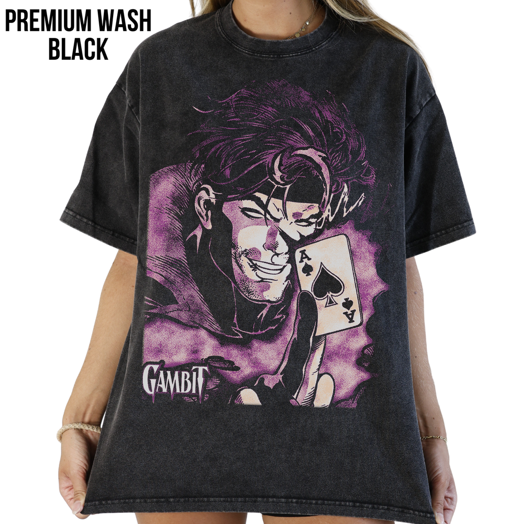 Gambit X-Men Shirt – Gambit Ace of Spades Comic Graphic Tee, Gambit Marvel Fan Gift, Remy LeBeau X-Men Shirt, Marvel Mutant Graphic Tee
