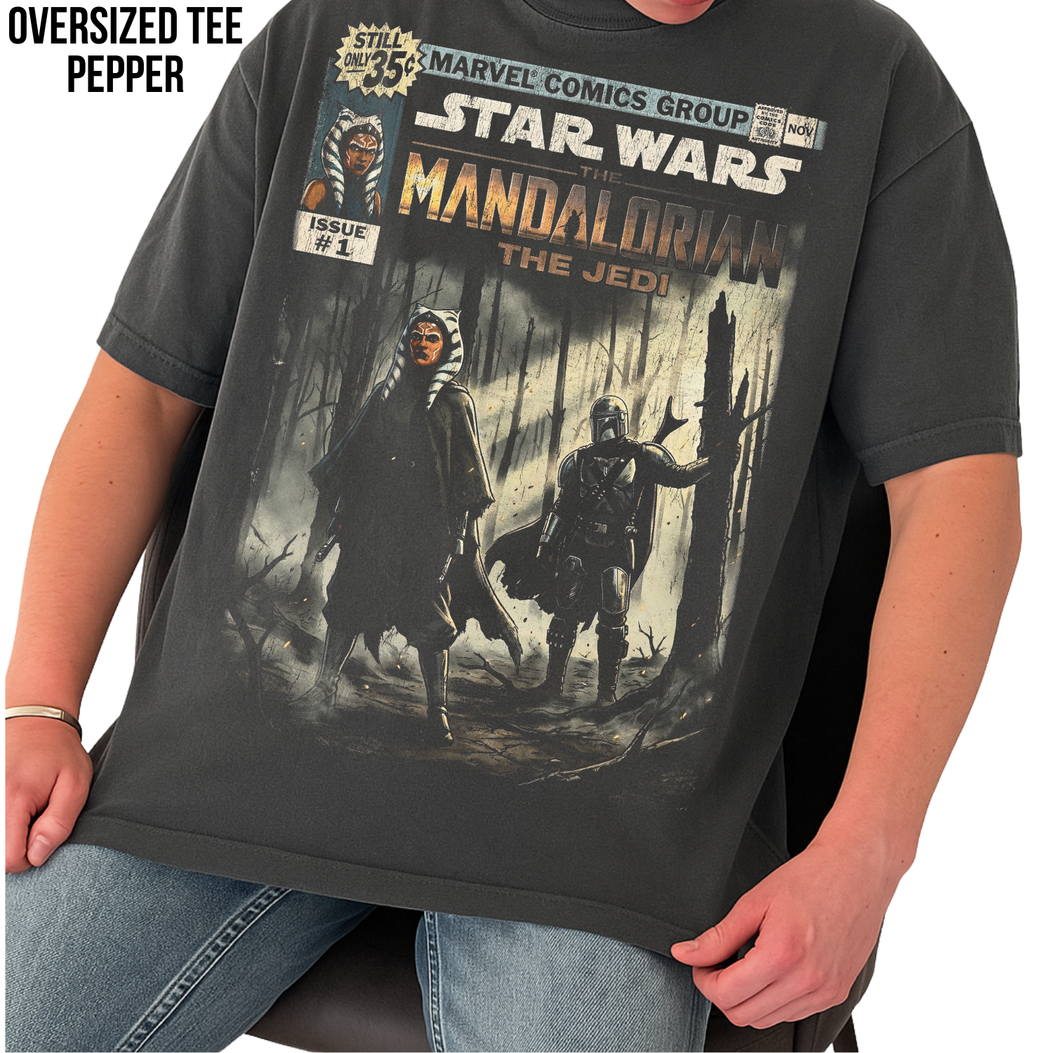 Star Wars Din Djarin and Ahsoka Shirt - "The Jedi" Mandalorian Shirt