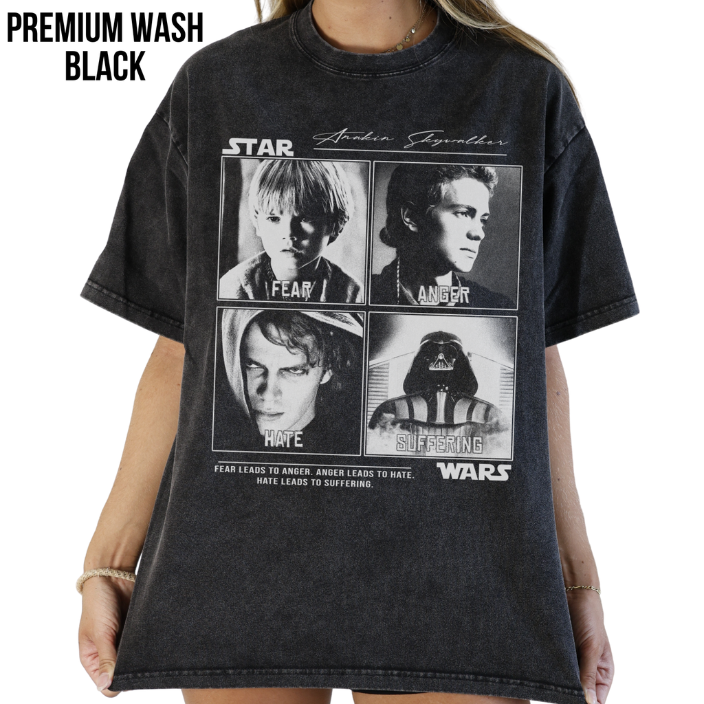 Anakin Skywalker Evolution Tee | Star Wars Prequels Vintage Style Shirt