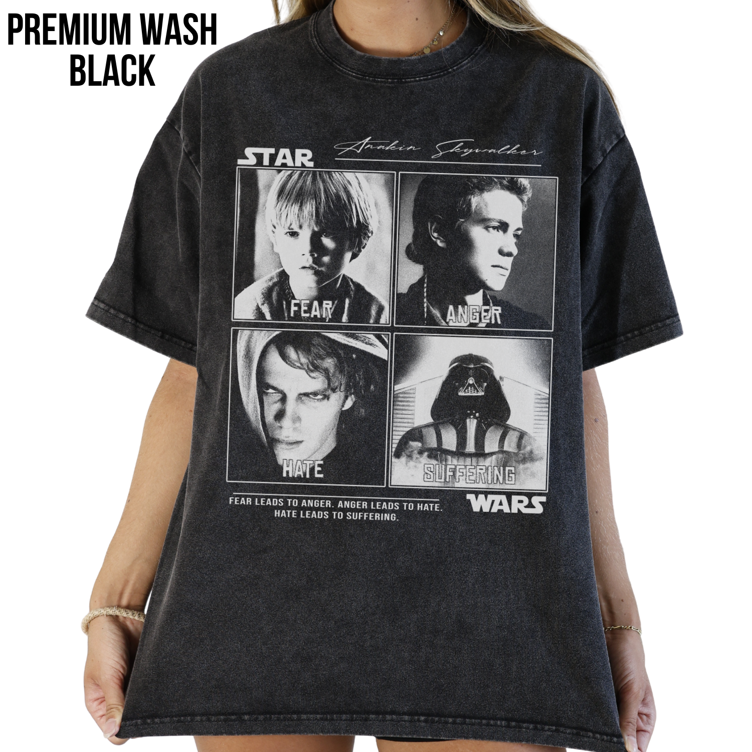 Anakin Skywalker Evolution Tee | Star Wars Prequels Vintage Style Shirt