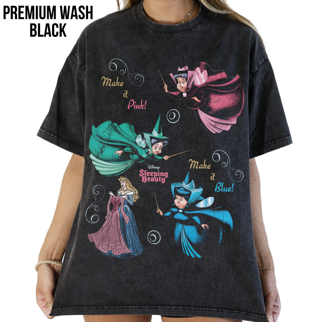 Sleeping Beauty Shirt – Make It Pink Make It Blue Fairy Godmothers Tee, Sleeping Beauty Graphic Shirt, Aurora Disney Fan Gift, Disney Princess Shirt