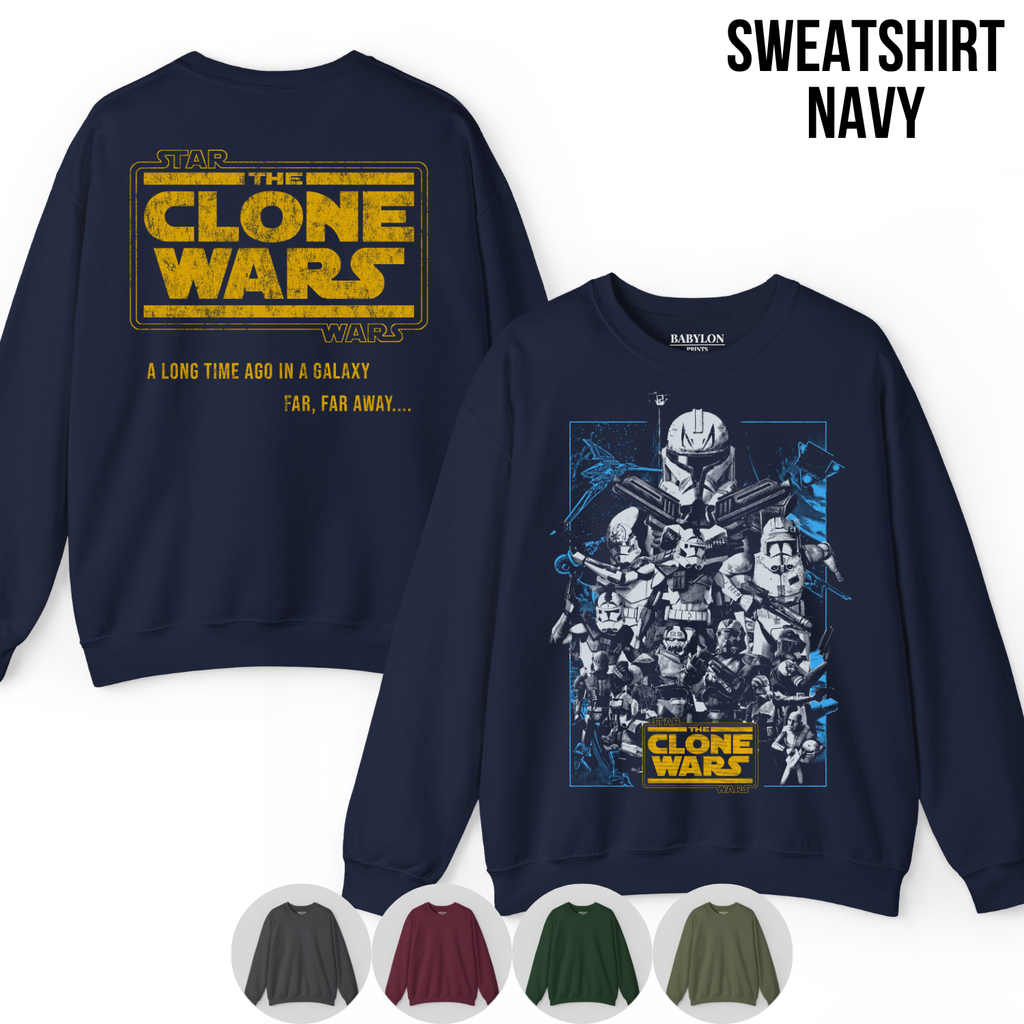 Star Wars Clone Wars Shirt – Star Wars The Clone Wars Clone Trooper Squad Double Sided Tee, Clone Wars Fan Gift, Star Wars Animated Graphic Shirt, Clone Trooper Shirt